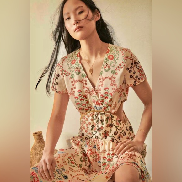 NWT BA&SH Giana midi dress size XS or 0 - Picture 2 of 9